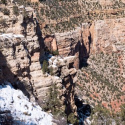 Grand Canyon Touch of Snow on Canyon Walls